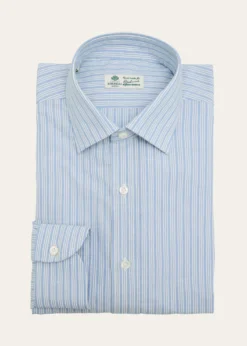 BorrelliMen's Cotton Multi-Stripe Point Collar Dress Shirt