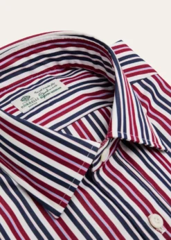 BorrelliMen's Cotton Bold Stripe Point Collar Dress Shirt