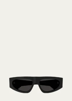 Bottega VenetaEngraved Logo Acetate Rectangle Sunglasses