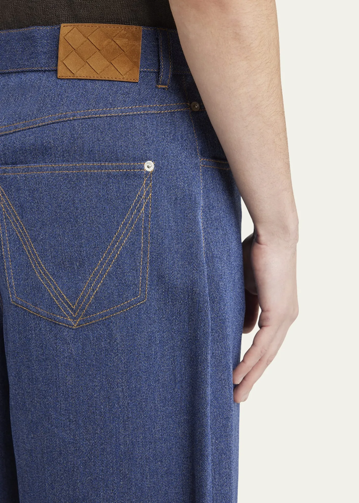 Bottega VenetaMen's Wide-Leg Drill Trousers