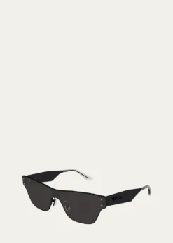Bottega VenetaRectangle Monochromatic Metal Sunglasses