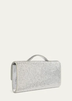Bottega VenetaAndiamo Crystal Leather Clutch Bag