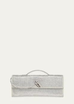 Bottega VenetaAndiamo Crystal Leather Clutch Bag