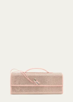 Bottega VenetaAndiamo Crystal Leather Clutch Bag
