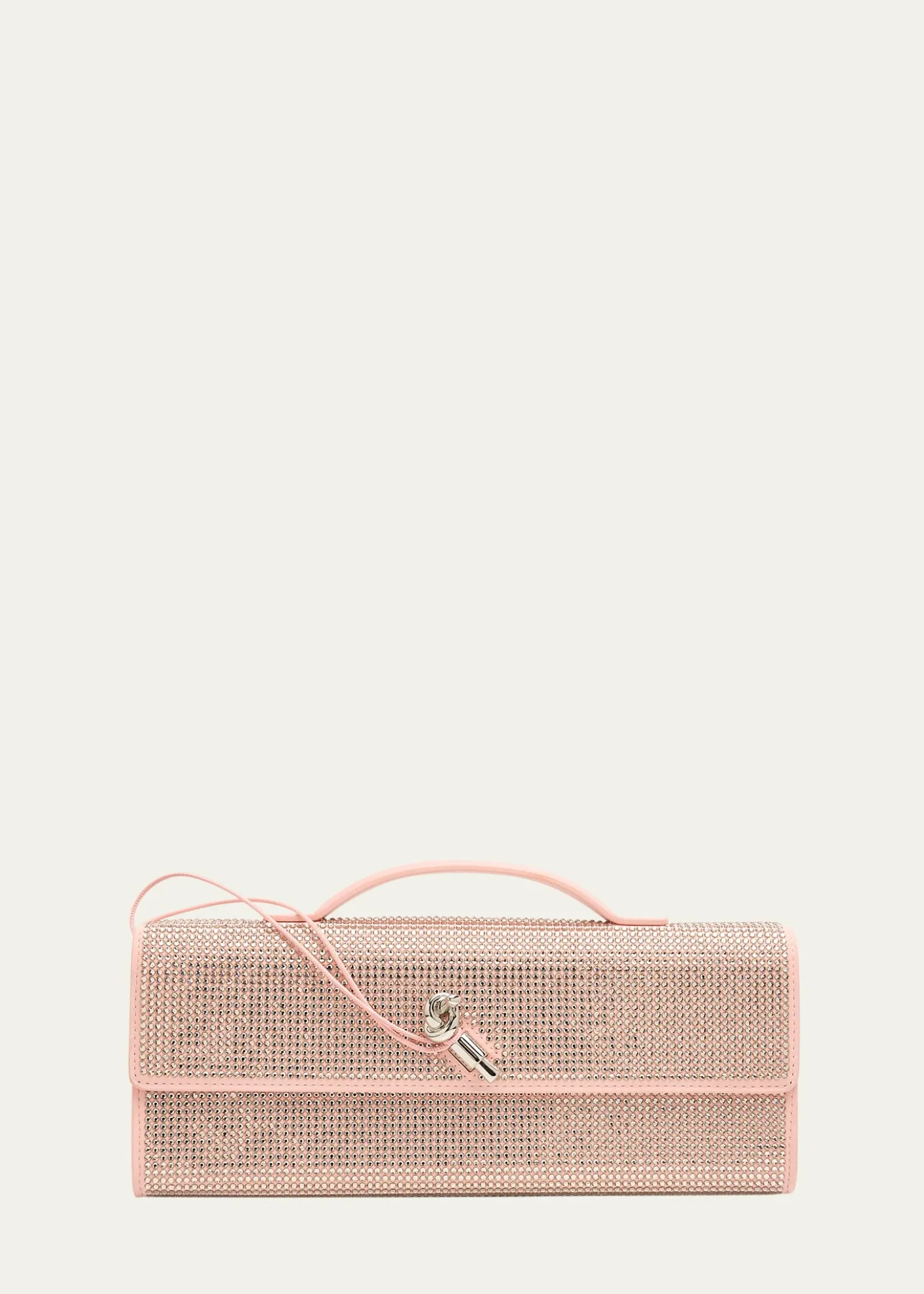 Bottega VenetaAndiamo Crystal Leather Clutch Bag