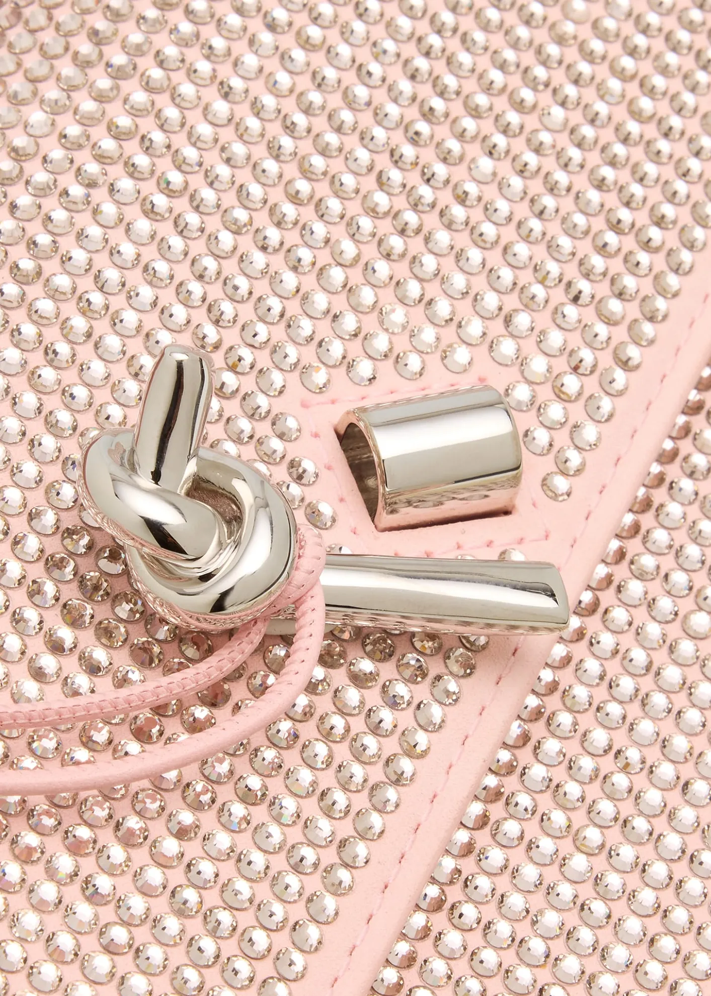 Bottega VenetaAndiamo Crystal Leather Clutch Bag