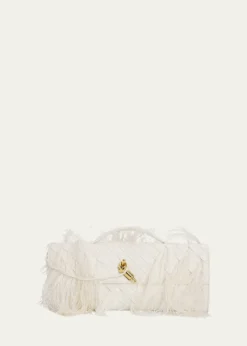 Bottega VenetaAndiamo Feather Leather Clutch Bag