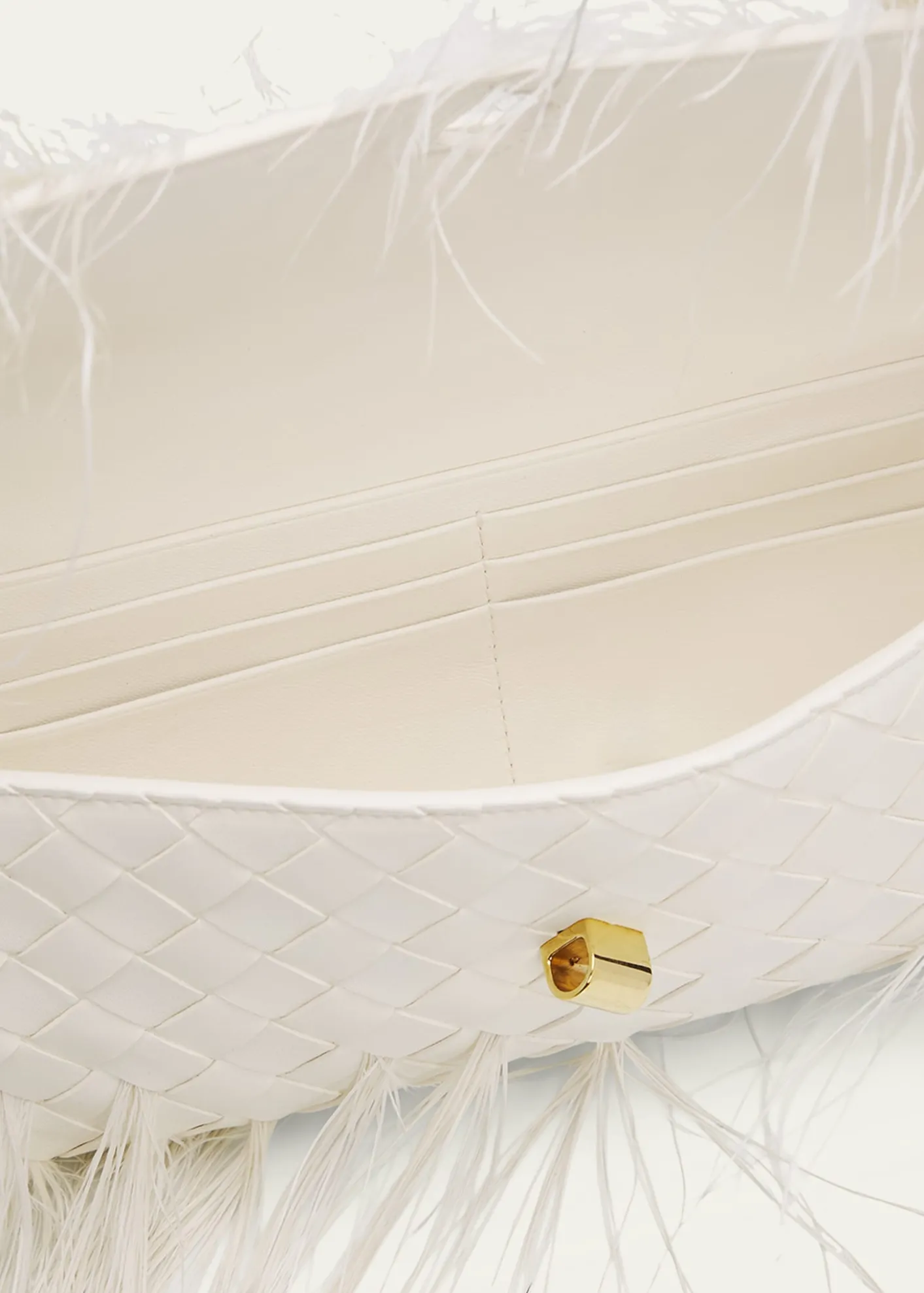 Bottega VenetaAndiamo Feather Leather Clutch Bag