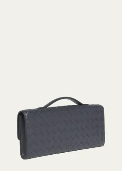 Bottega VenetaAndiamo Flower-Embellished Leather Clutch Bag