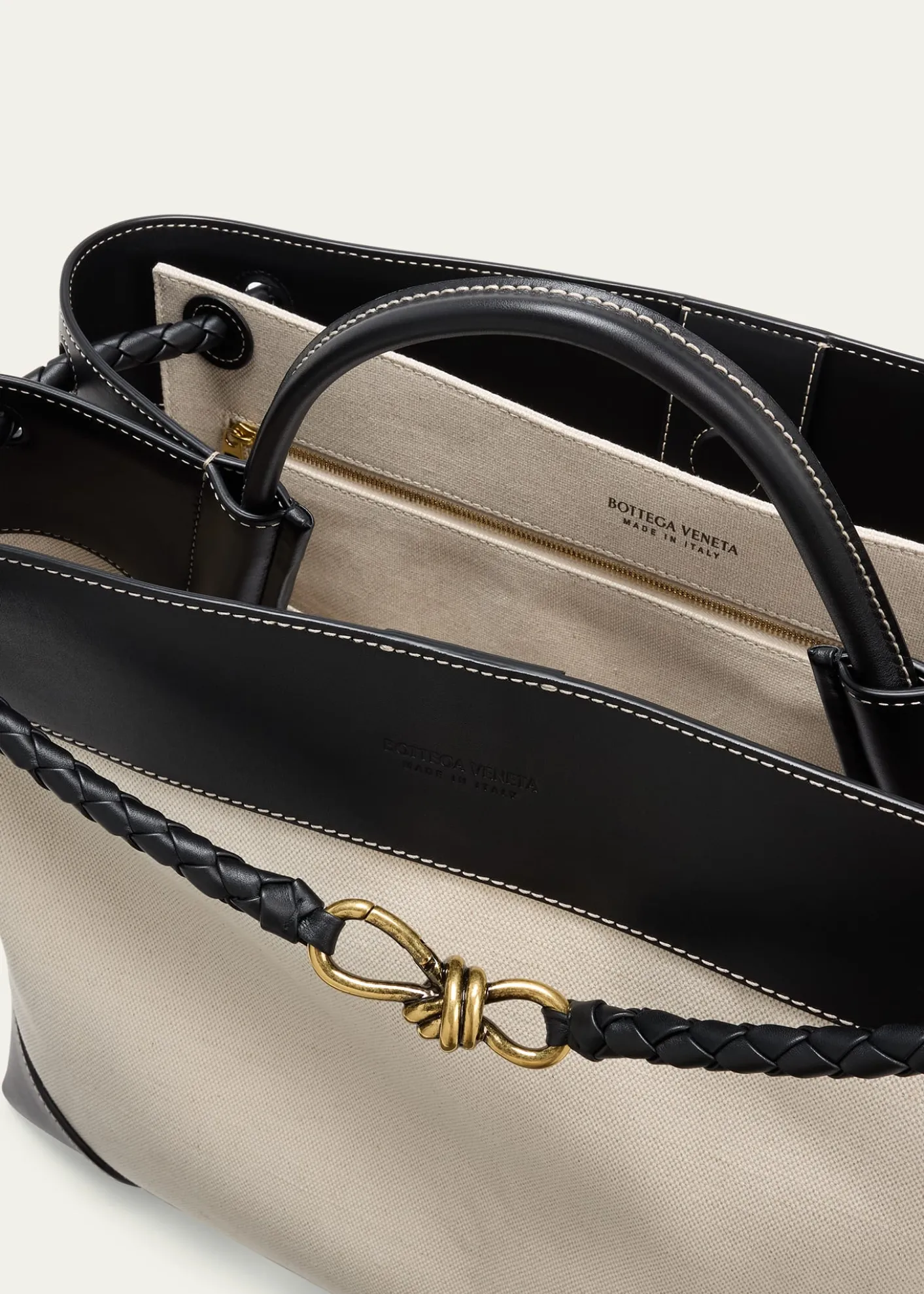 Bottega VenetaAndiamo Large Canvas Tote Bag
