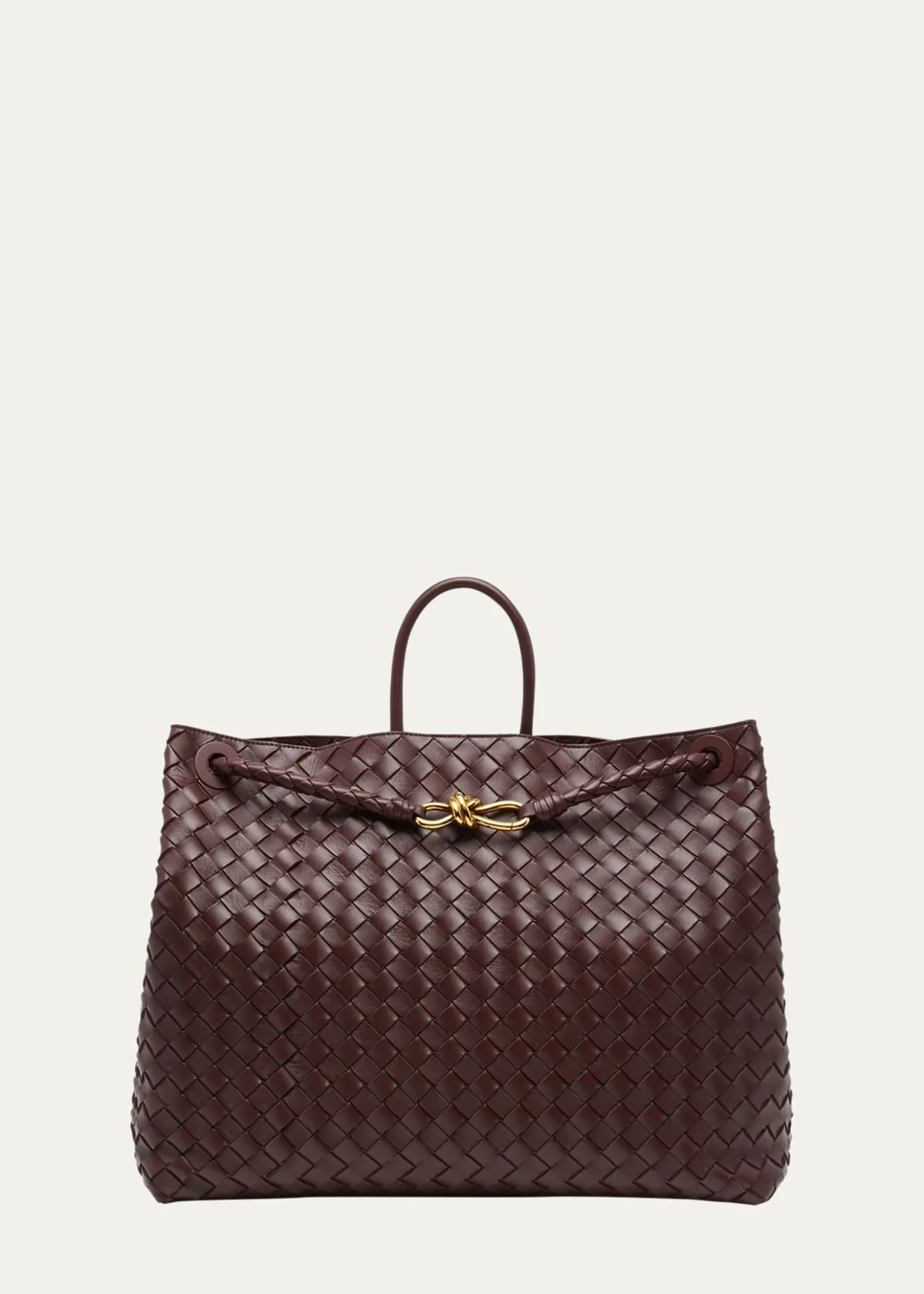 Bottega VenetaAndiamo Large Intreccio Lambskin Top-Handle Bag