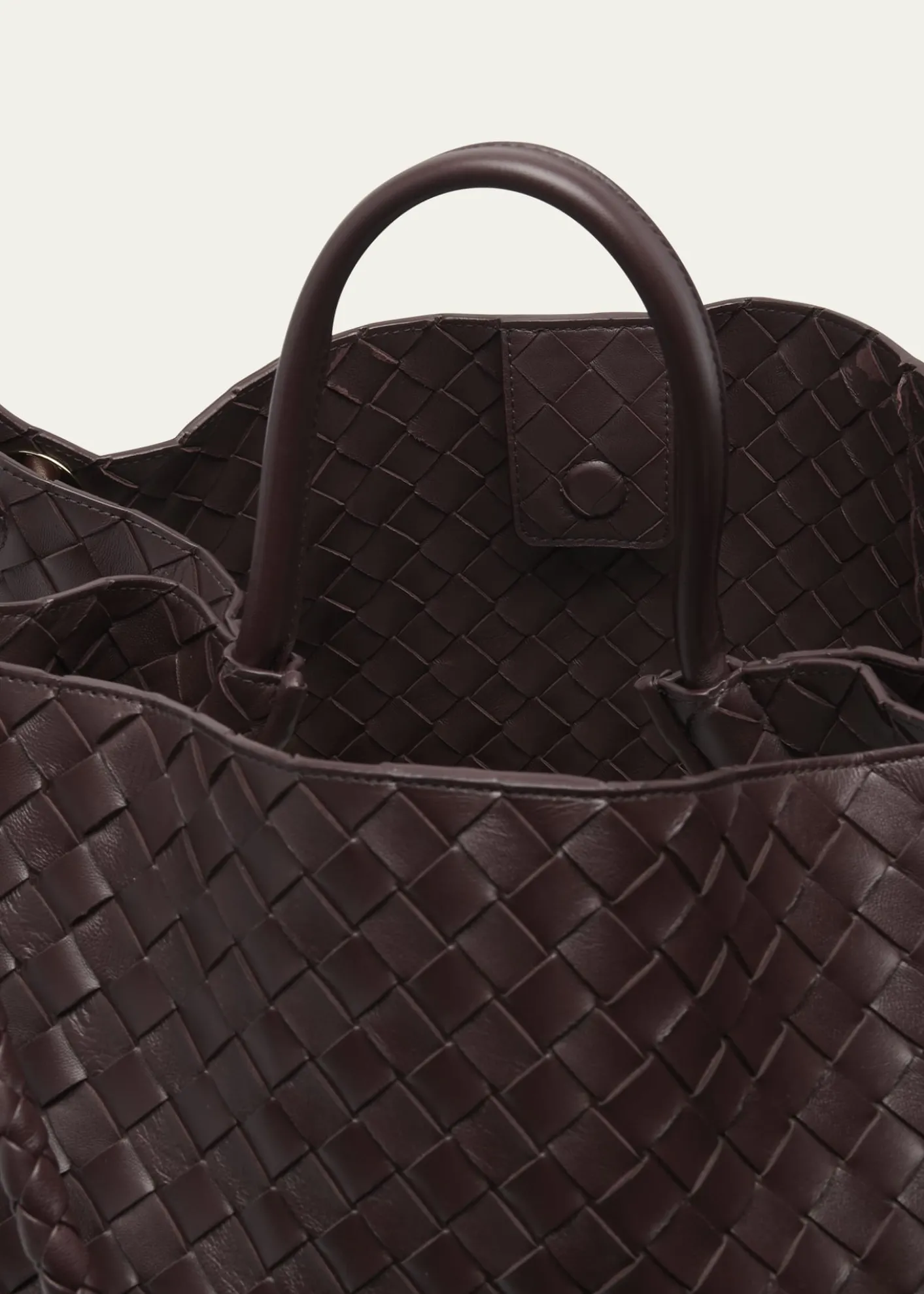 Bottega VenetaAndiamo Large Intreccio Lambskin Top-Handle Bag
