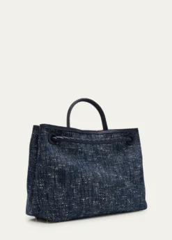 Bottega VenetaAndiamo Medium Boucle Denim Tote Bag