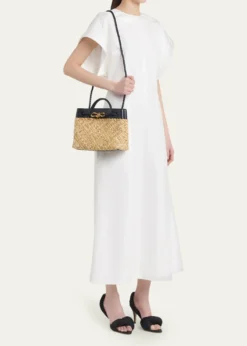 Bottega VenetaAndiamo Small Raffia Crossbody Bag