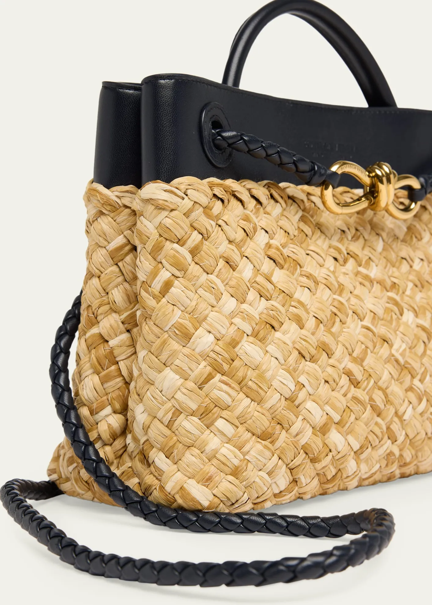 Bottega VenetaAndiamo Small Raffia Crossbody Bag