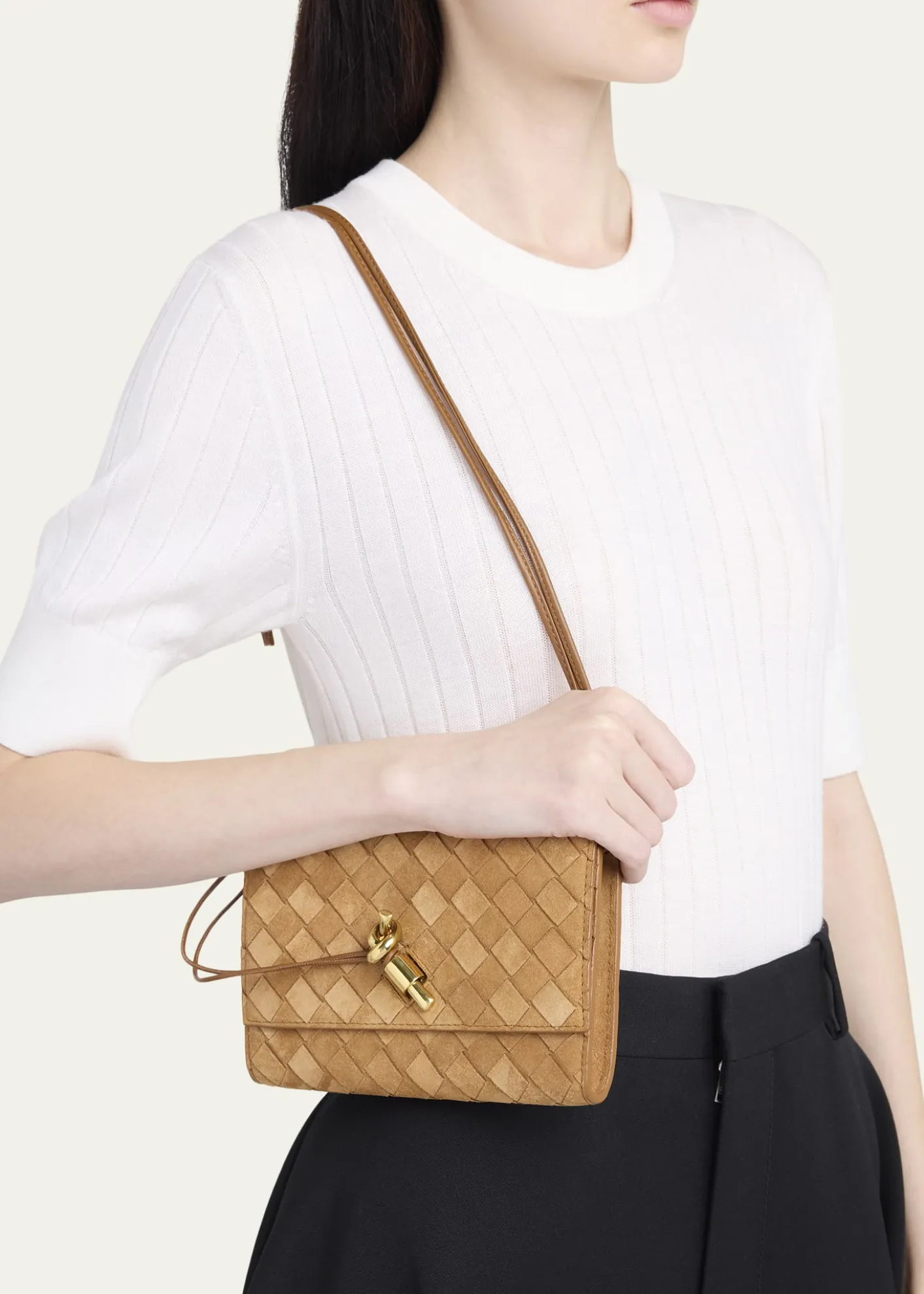 Bottega VenetaAndiamo Suede Clutch Bag