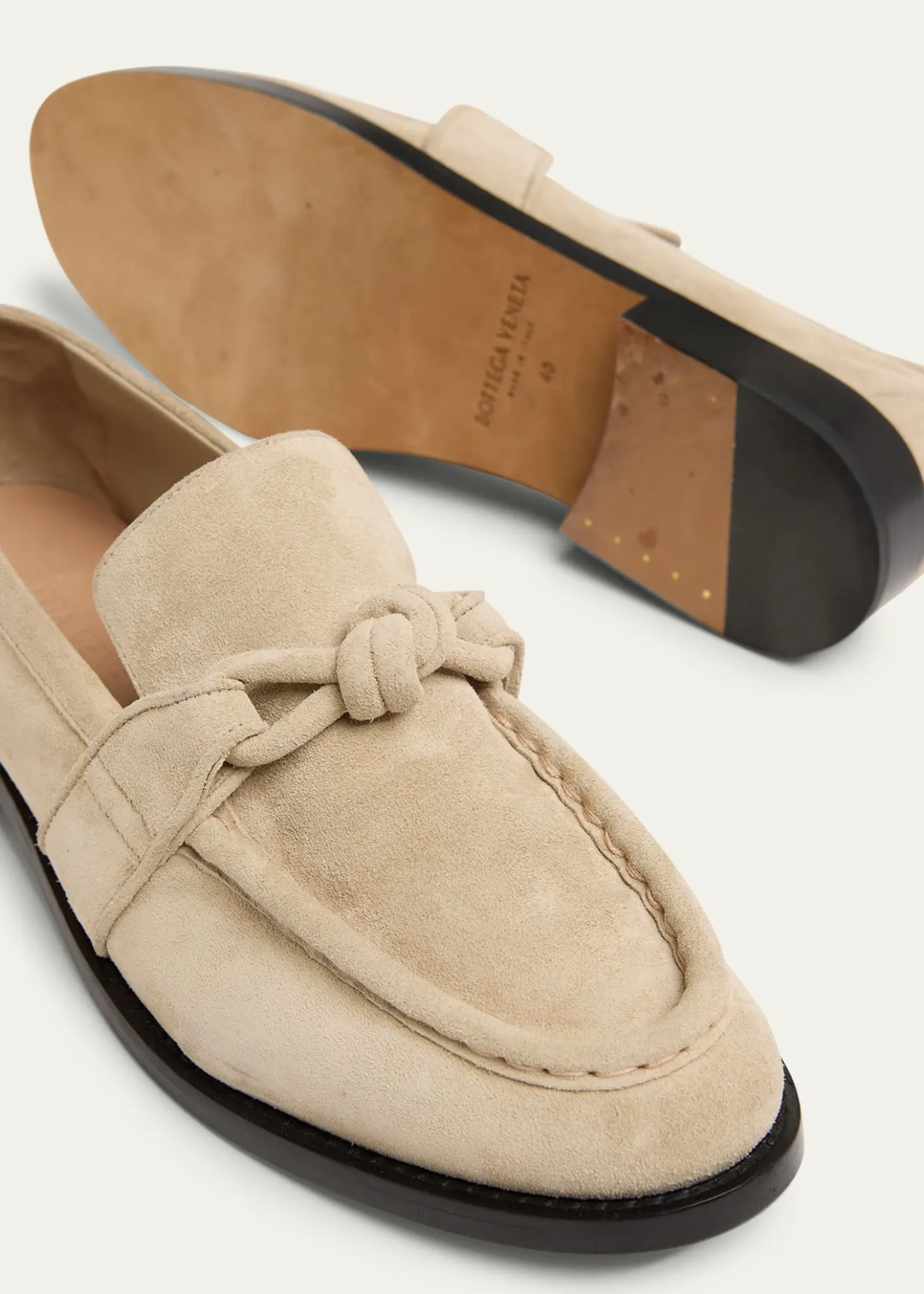 Bottega VenetaAstaire Knot Soft Suede Loafers