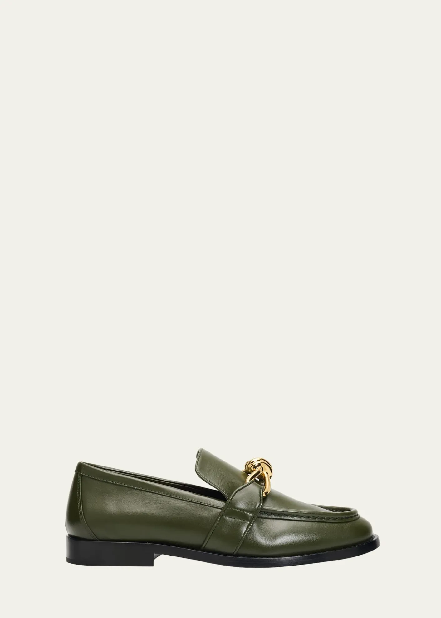 Bottega VenetaAstaire Metal-Knot Leather Loafers