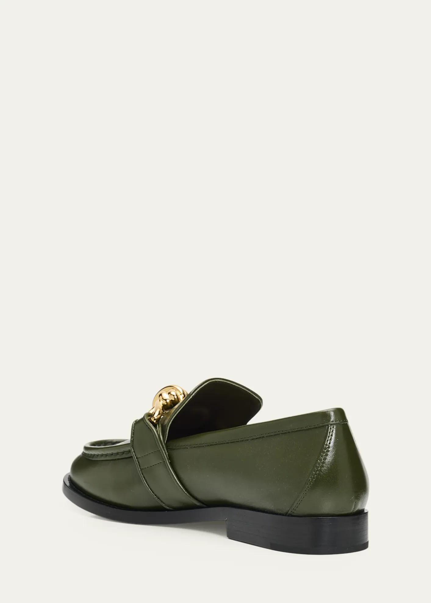 Bottega VenetaAstaire Metal-Knot Leather Loafers