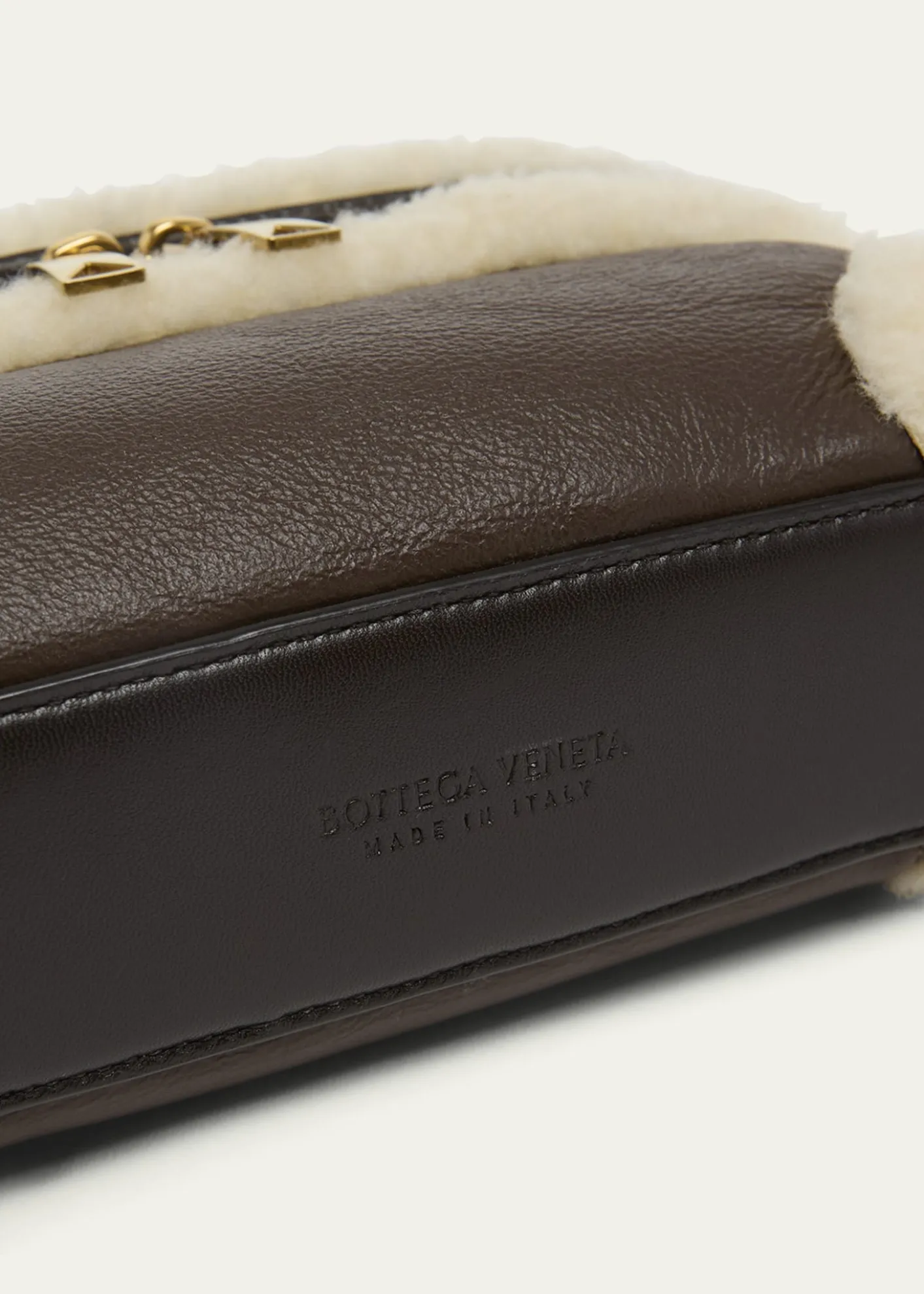 Bottega VenetaBang Bang Shearling Vanity Top-Handle Bag
