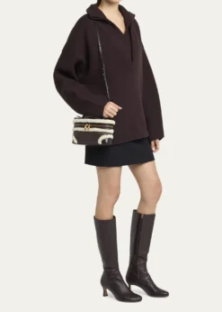 Bottega VenetaBang Bang Shearling Vanity Top-Handle Bag