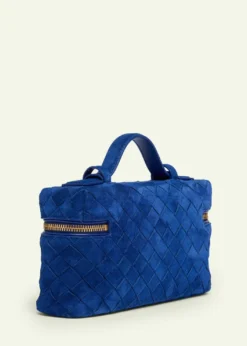 Bottega VenetaBang Bang Vanity Intrecciato Suede Top-Handle Bag