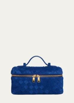 Bottega VenetaBang Bang Vanity Intrecciato Suede Top-Handle Bag