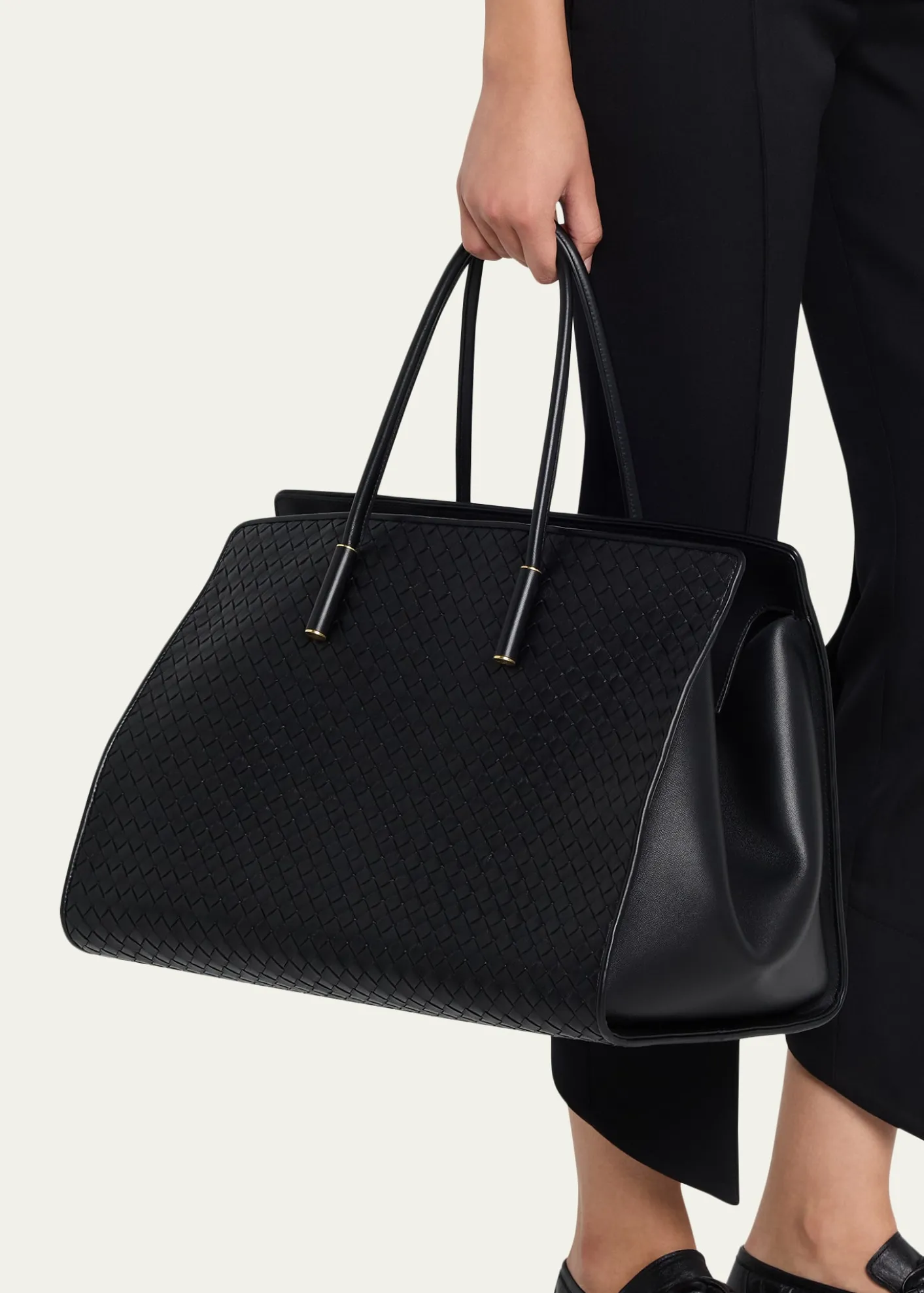 Bottega VenetaBarbara Large Leather Tote Bag