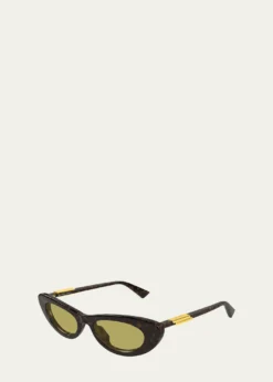 Bottega VenetaBold Ribbon 51mm Cat-Eye Sunglasses