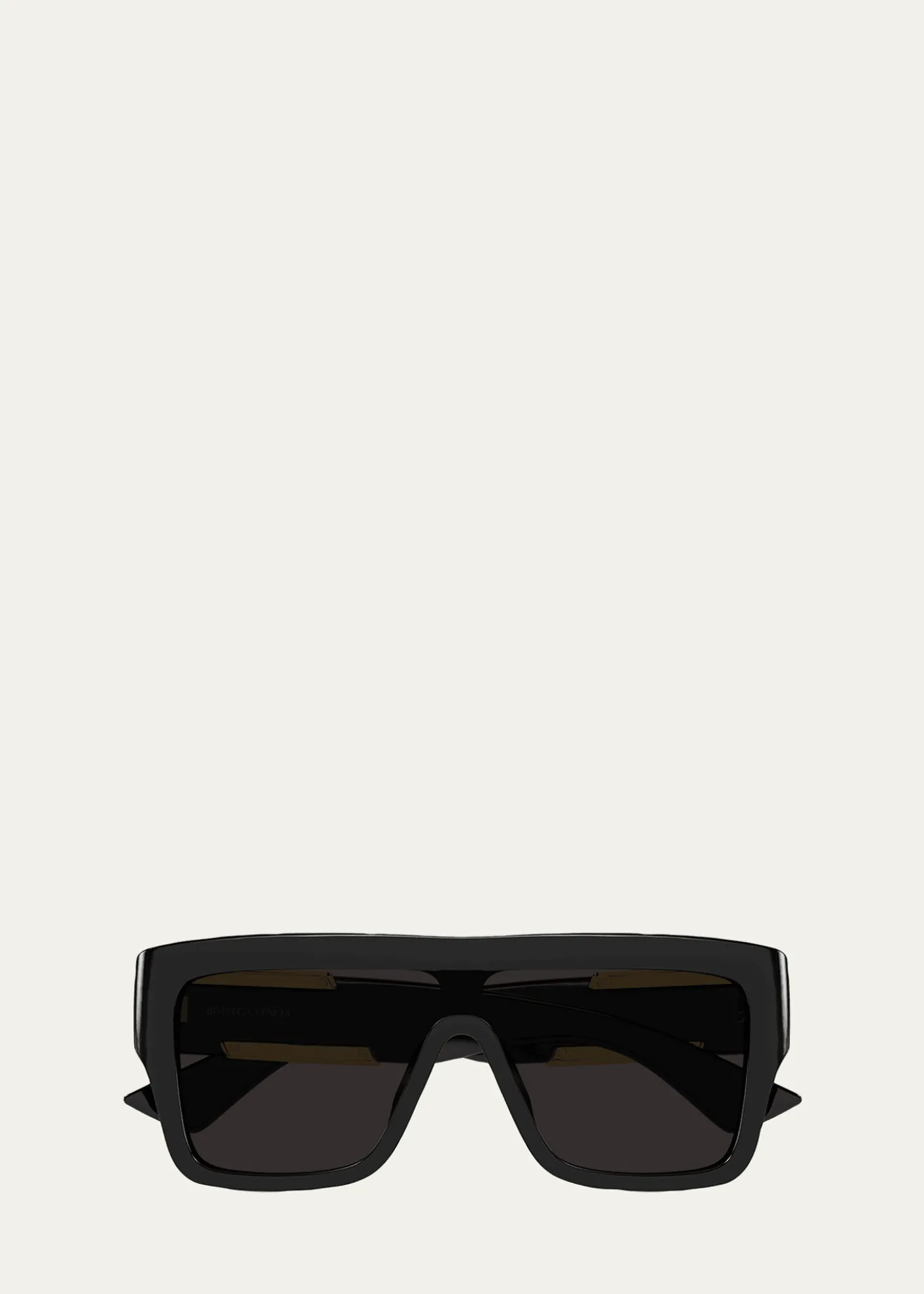 Bottega VenetaBV1451S-001 Acetate Rectangle Sunglasses