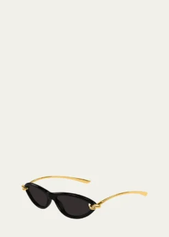 Bottega VenetaBV1390S Cat-Eye Plastic Sunglasses