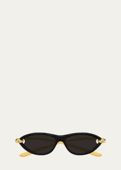 Bottega VenetaBV1390S Cat-Eye Plastic Sunglasses