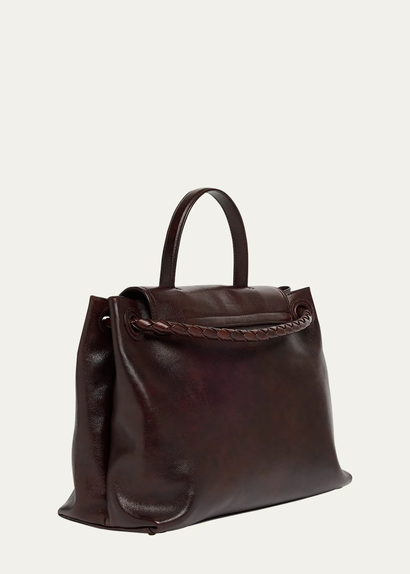 Bottega VenetaCiao Ciao Medium Distressed Leather Top-Handle Bag