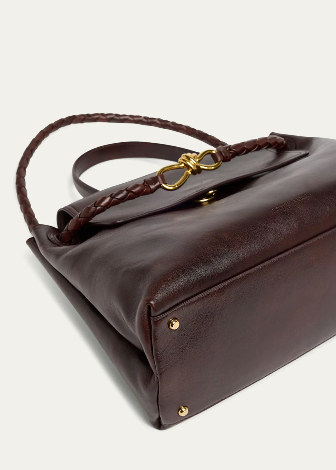 Bottega VenetaCiao Ciao Medium Distressed Leather Top-Handle Bag