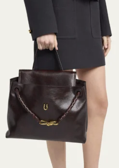 Bottega VenetaCiao Ciao Medium Distressed Leather Top-Handle Bag