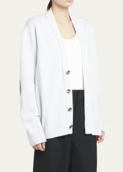 Bottega VenetaClassic Cashmere Cardigan with Intrec Patches