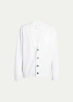 Bottega VenetaClassic Cashmere Cardigan with Intrec Patches