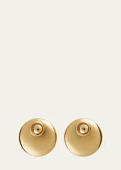 Bottega VenetaConcave 18K Gold-Finish Sterling Silver Bird Earrings