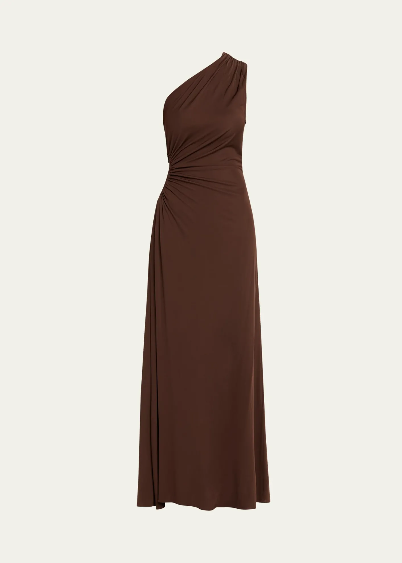 Bottega VenetaCrepe Viscose Jersey One-Shoulder Dress