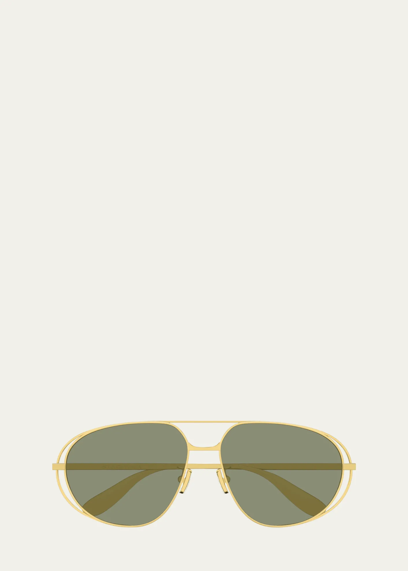 Bottega VenetaCutout Metal Aviator Sunglasses