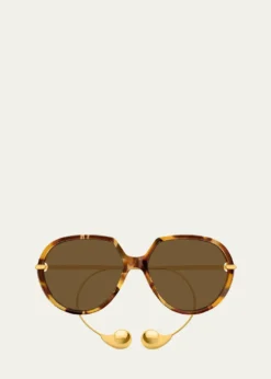 Bottega VenetaDrop Acetate Squared Sunglasses