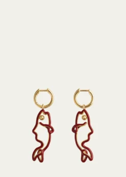 Bottega VenetaEnamel Fish Earrings