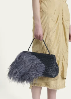 Bottega Veneta1998 Feather Leather Shoulder Bag
