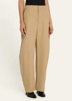 Bottega VenetaFluid Cotton Twill Wide Leg Trousers