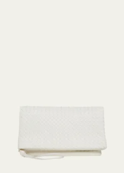 Bottega VenetaFolded Nappa Leather Clutch Bag