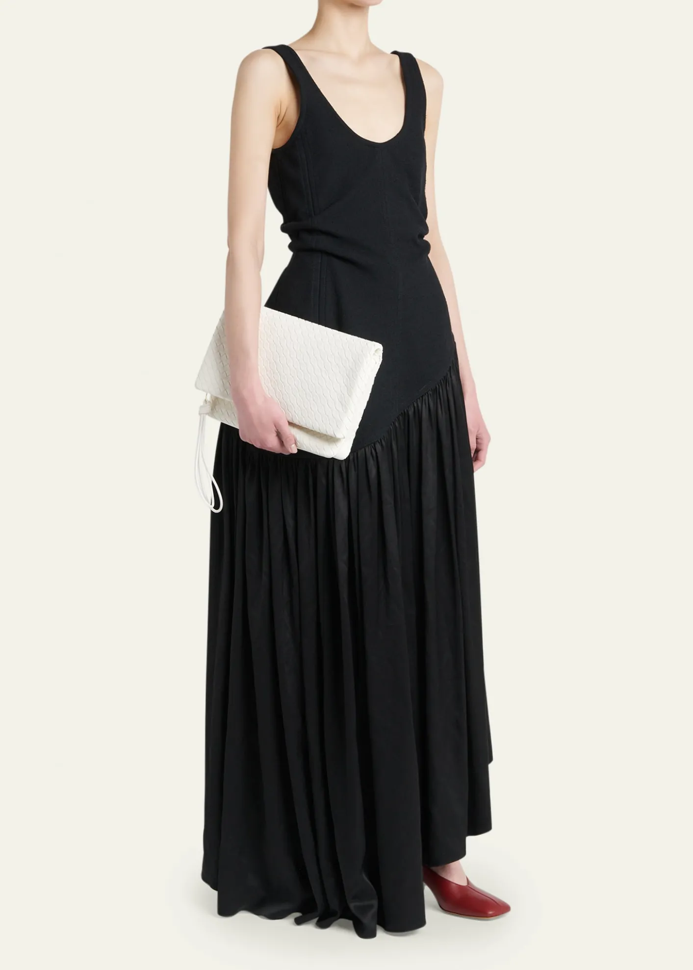 Bottega VenetaFolded Nappa Leather Clutch Bag