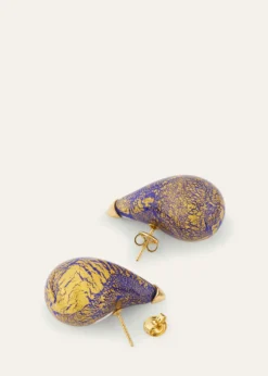 Bottega VenetaGlass Drop Earrings, Midnight Blue