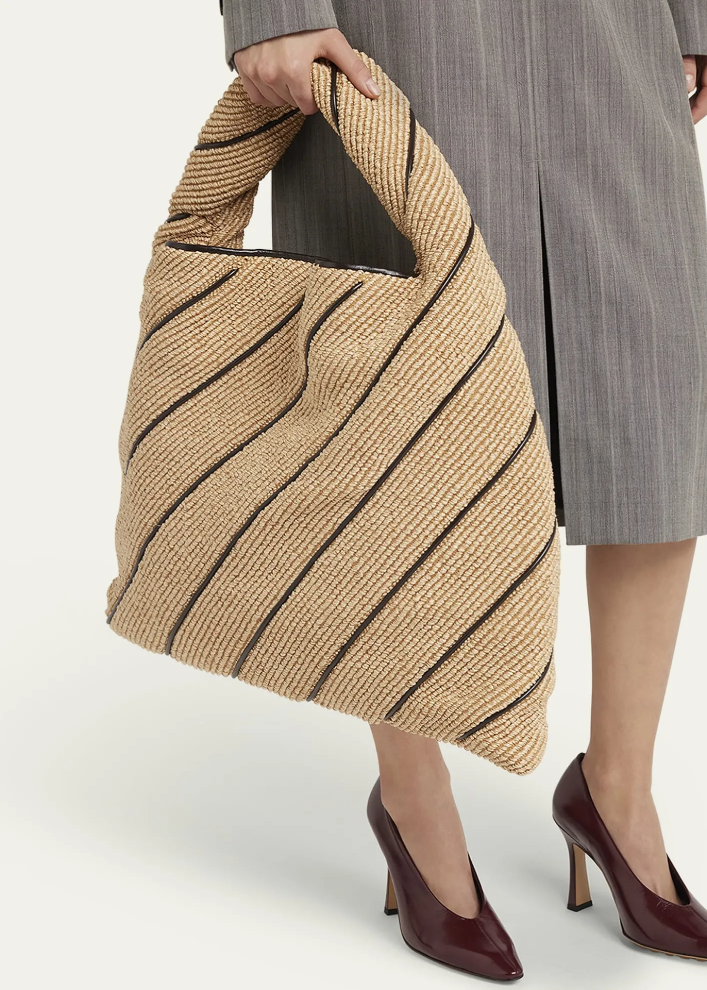 Bottega VenetaHop Large Striped Shoulder Bag