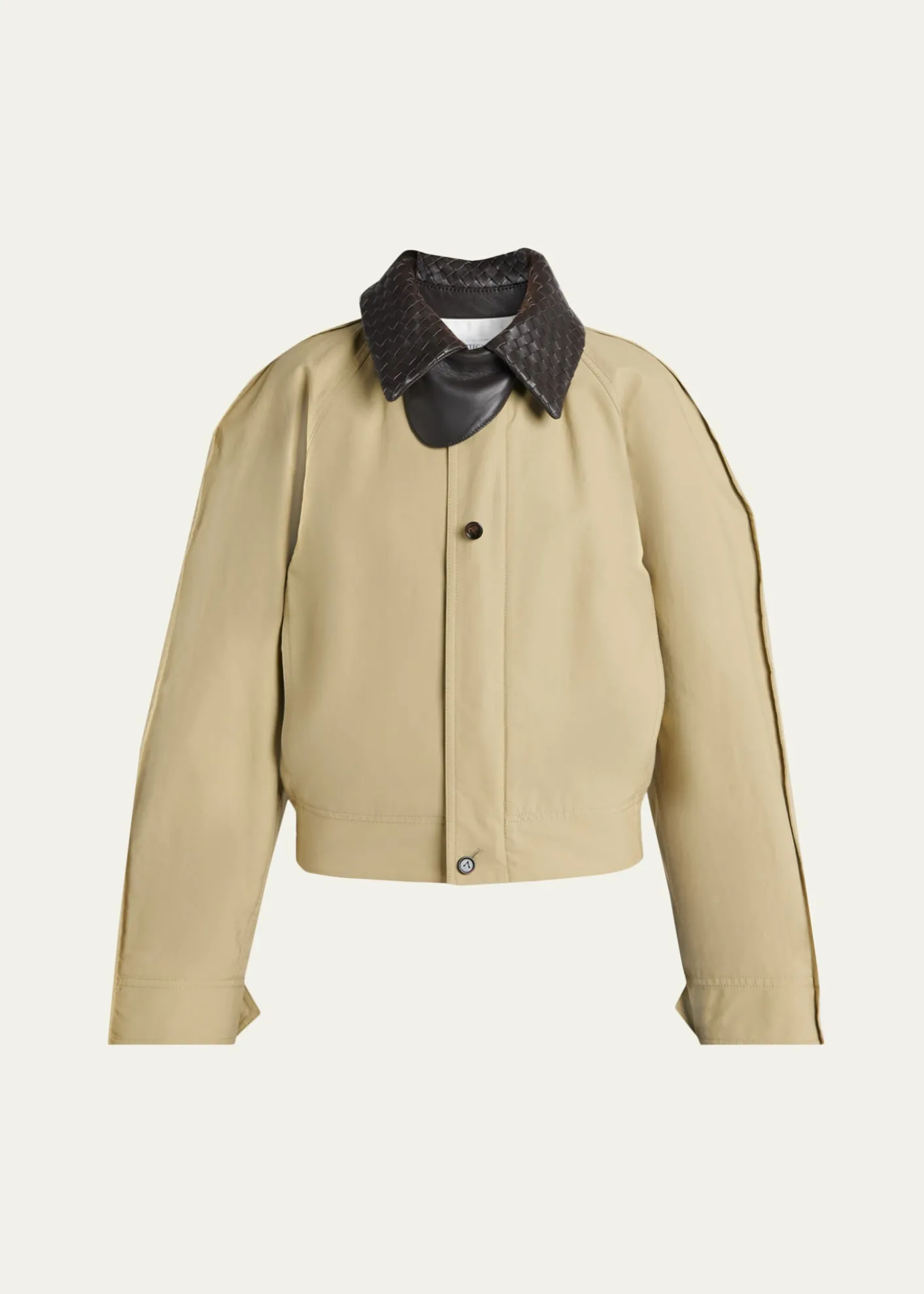 Bottega VenetaIntrecciato Collar Cotton Blouson Jacket