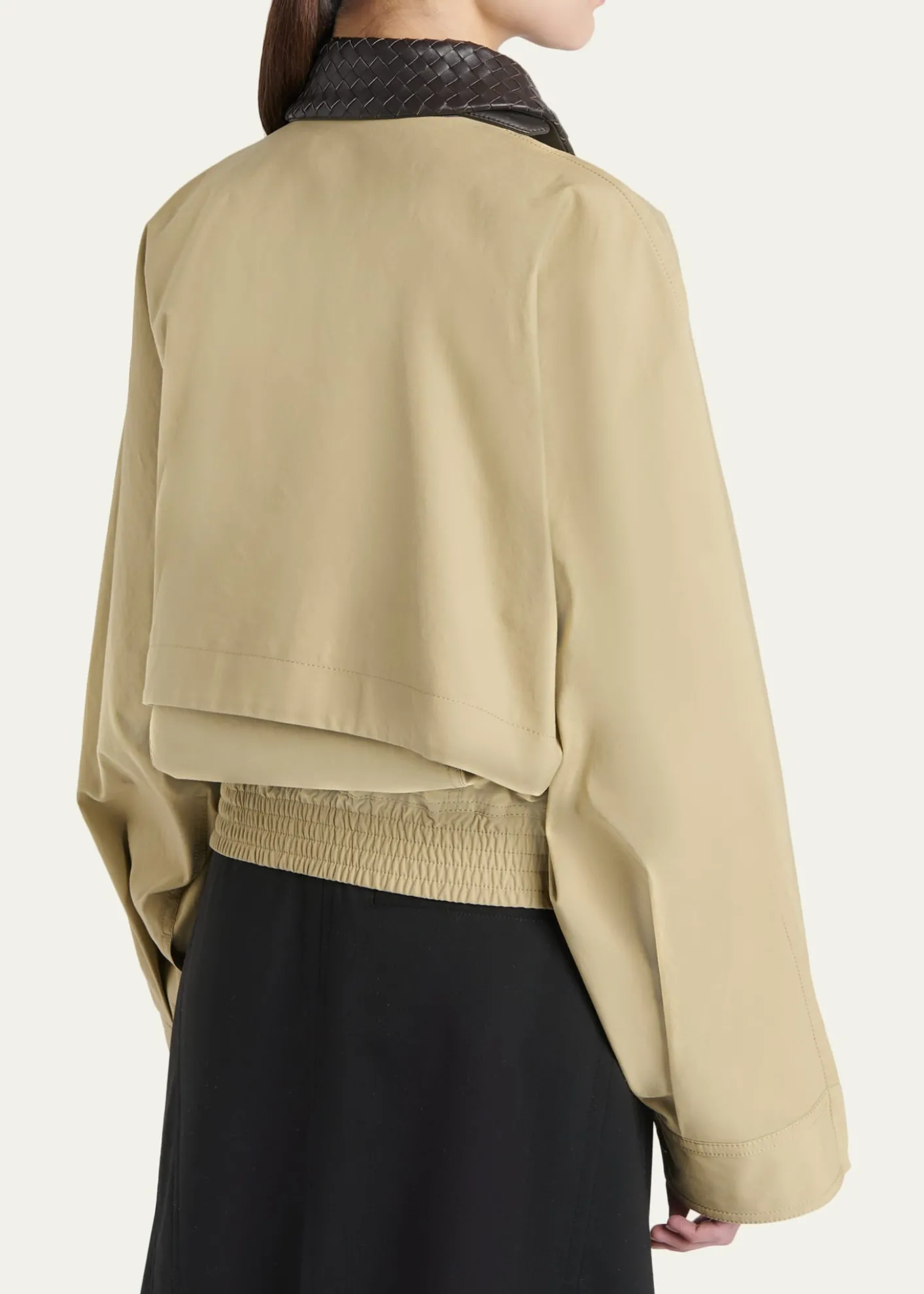 Bottega VenetaIntrecciato Collar Cotton Blouson Jacket